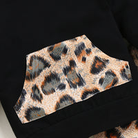 Load image into Gallery viewer, 2 Pieces Set Baby Kid Unisex Color-blocking Leopard Hoodies Swearshirts And Pants Wholesale 220510229
