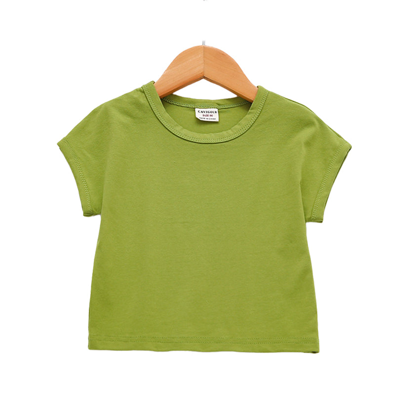 Baby Kid Girls Solid Color T-Shirts Wholesale 220510234