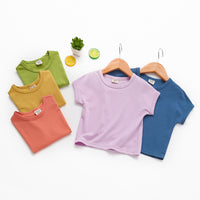 Load image into Gallery viewer, Baby Kid Girls Solid Color T-Shirts Wholesale 220510234
