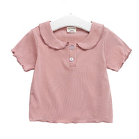 Load image into Gallery viewer, Baby Kid Girls Solid Color Polo Shirts Wholesale 220510237
