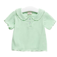 Load image into Gallery viewer, Baby Kid Girls Solid Color Polo Shirts Wholesale 220510237
