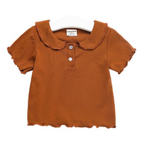 Load image into Gallery viewer, Baby Kid Girls Solid Color Polo Shirts Wholesale 220510237
