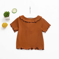 Load image into Gallery viewer, Baby Kid Girls Solid Color Polo Shirts Wholesale 220510237
