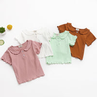 Load image into Gallery viewer, Baby Kid Girls Solid Color Polo Shirts Wholesale 220510237
