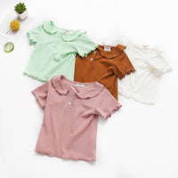 Load image into Gallery viewer, Baby Kid Girls Solid Color Polo Shirts Wholesale 220510237
