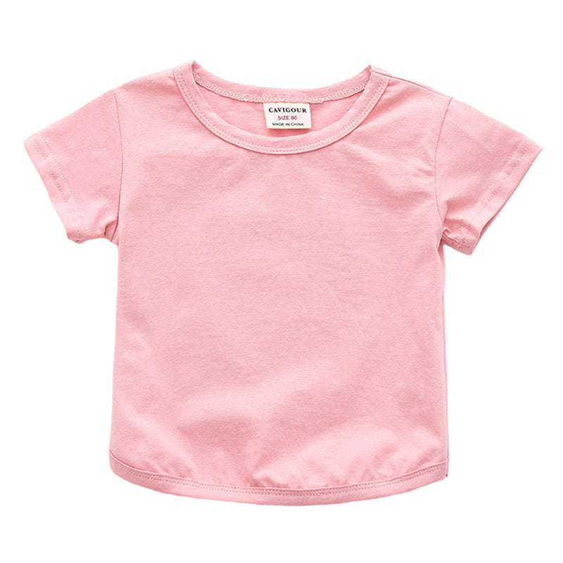 Baby Kid Unisex Solid Color T-Shirts Wholesale 22051024