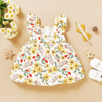 Load image into Gallery viewer, Baby Kid Girls Flower Bow Print Dresses Wholesale 220510240
