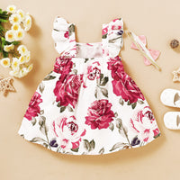 Load image into Gallery viewer, Baby Kid Girls Flower Bow Print Dresses Wholesale 220510240
