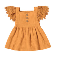 Load image into Gallery viewer, Baby Kid Girls Solid Color Lace Dresses Wholesale 220510242
