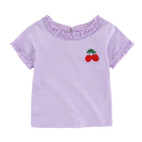 Load image into Gallery viewer, Baby Kid Girls Fruit Embroidered T-Shirts Wholesale 220510246
