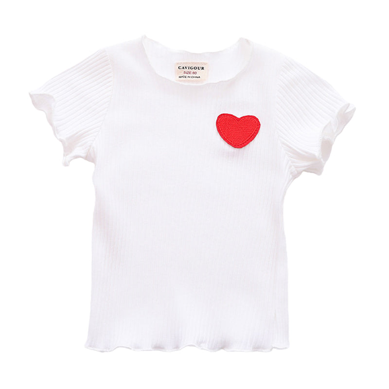 Baby Kid Girls Fruit Rainbow Love heart Cartoon Embroidered Muslin&Ribbed Tops Wholesale 22051025