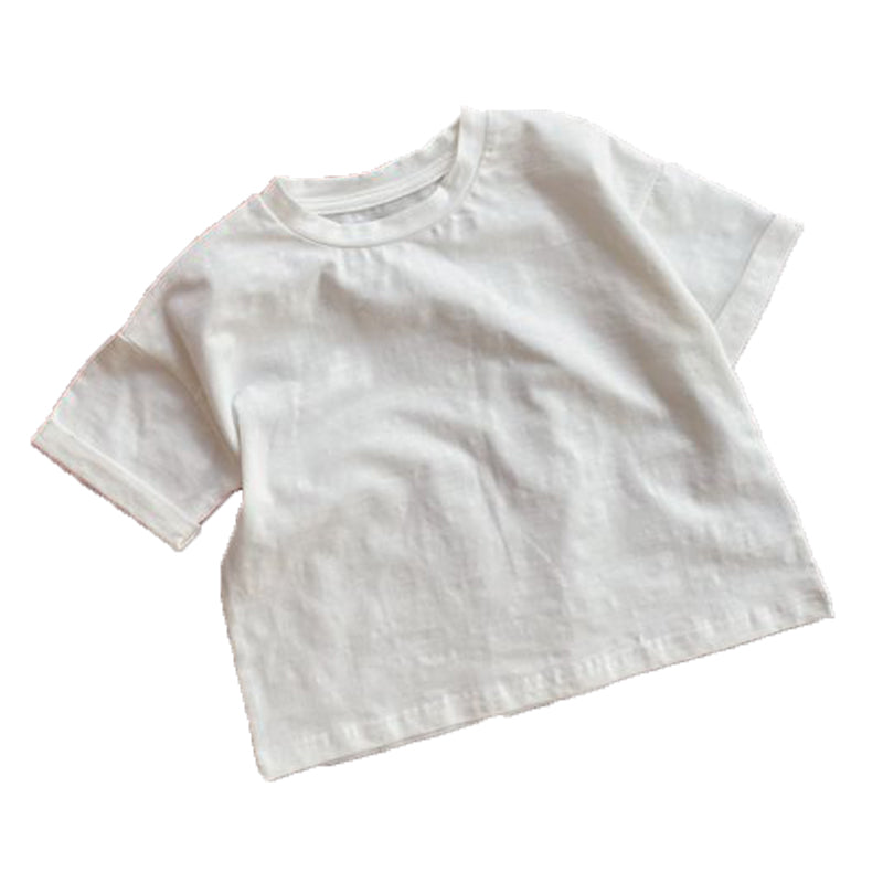Baby Kid Unisex Solid Color T-Shirts Wholesale 220510256
