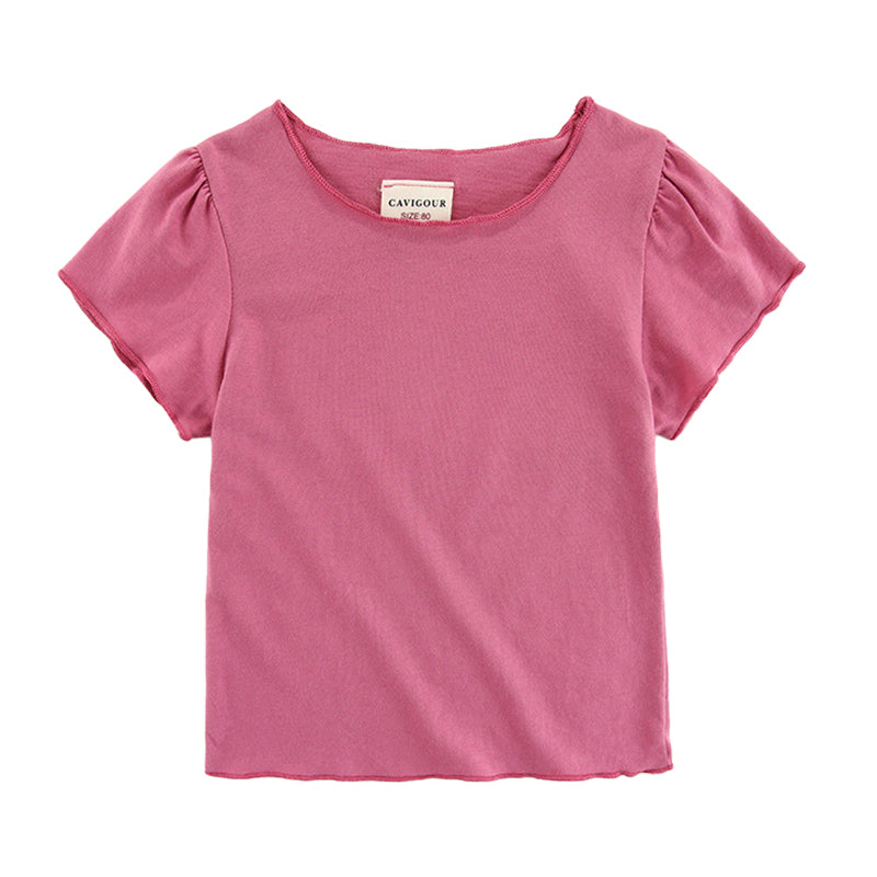 Baby Kid Girls Solid Color Tops Wholesale 220510258