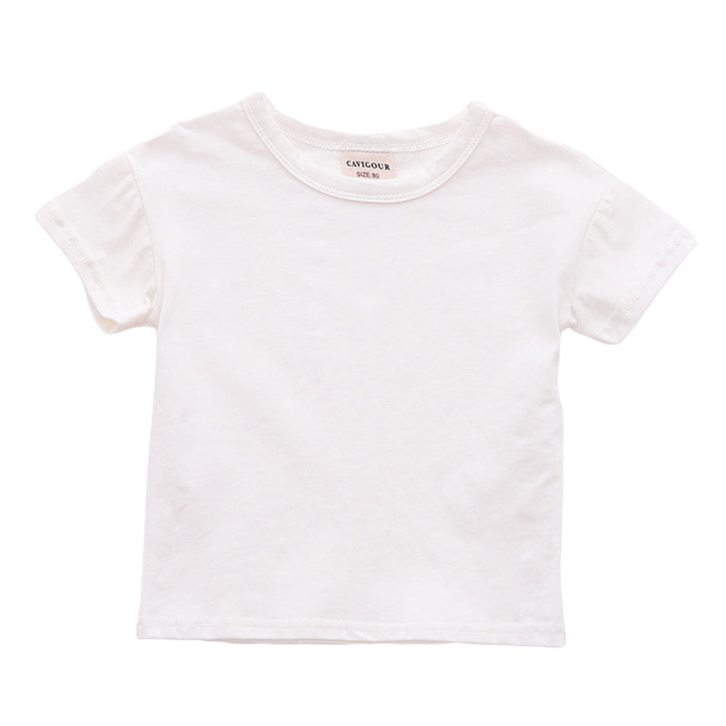 Baby Kid Unisex Solid Color T-Shirts Wholesale 22051026