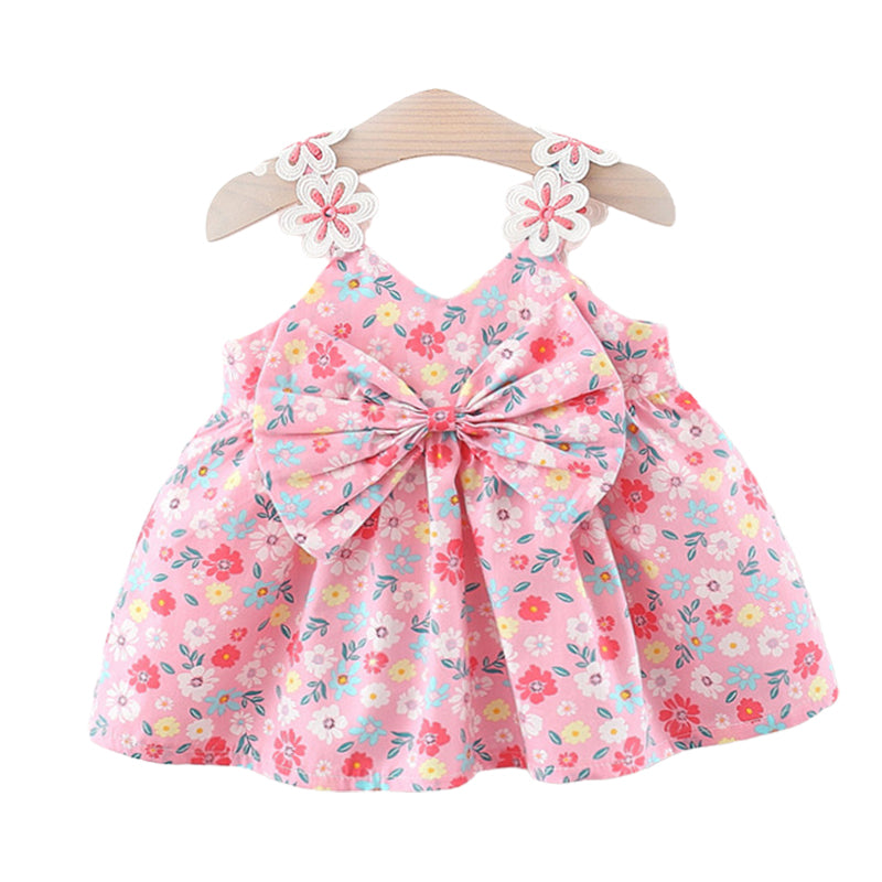 Baby Kid Girls Flower Embroidered Print Dresses Wholesale 220510350