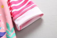 Load image into Gallery viewer, 3 Pieces Set Baby Kid Girls Unicorn Tops Striped Shorts And Hats Wholesale 22051039
