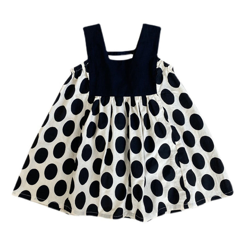 Baby Kid Girls Color-blocking Polka dots Dresses Wholesale 220510413