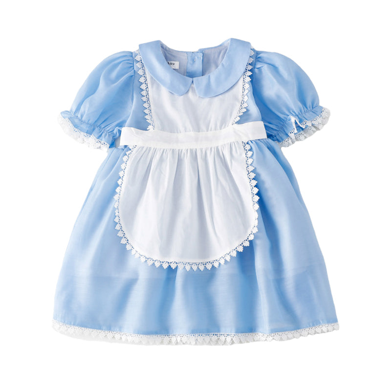 Baby Kid Girls Solid Color Lace Dresses Princess Dresses Wholesale 220510461