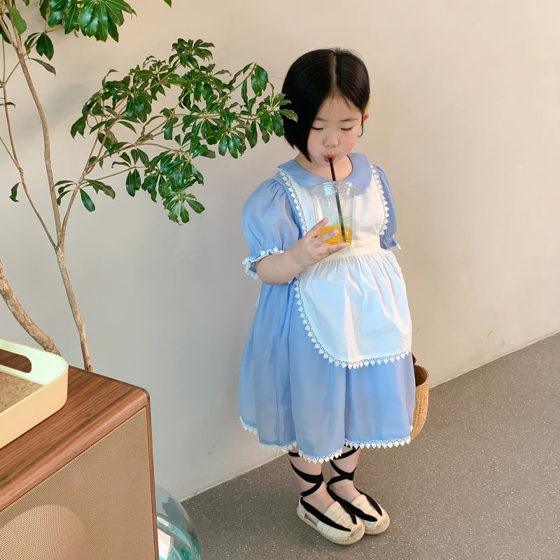 Baby Kid Girls Solid Color Lace Dresses Princess Dresses Wholesale 220510461
