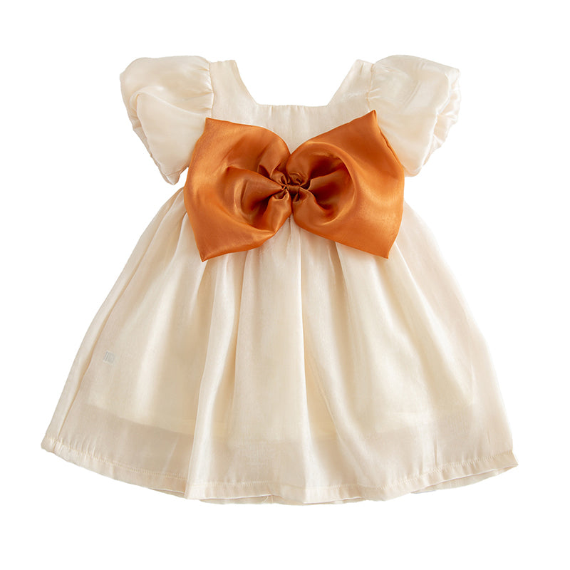 Baby Kid Girls Solid Color Bow Dresses Wholesale 220510497