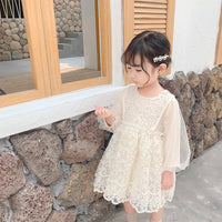 Load image into Gallery viewer, Baby Kid Girls Solid Color Lace Dresses Wholesale 22051062
