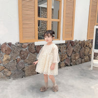 Load image into Gallery viewer, Baby Kid Girls Solid Color Lace Dresses Wholesale 22051062
