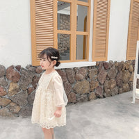 Load image into Gallery viewer, Baby Kid Girls Solid Color Lace Dresses Wholesale 22051062
