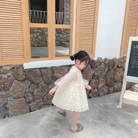 Load image into Gallery viewer, Baby Kid Girls Solid Color Lace Dresses Wholesale 22051062
