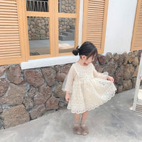 Load image into Gallery viewer, Baby Kid Girls Solid Color Lace Dresses Wholesale 22051062
