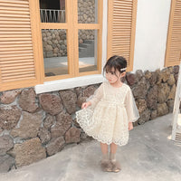 Load image into Gallery viewer, Baby Kid Girls Solid Color Lace Dresses Wholesale 22051062
