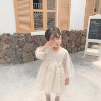 Load image into Gallery viewer, Baby Kid Girls Solid Color Lace Dresses Wholesale 22051062
