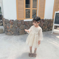 Load image into Gallery viewer, Baby Kid Girls Solid Color Lace Dresses Wholesale 22051062

