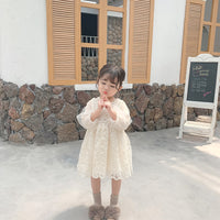 Load image into Gallery viewer, Baby Kid Girls Solid Color Lace Dresses Wholesale 22051062
