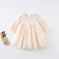 Load image into Gallery viewer, Baby Kid Girls Solid Color Lace Dresses Wholesale 22051062
