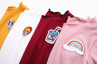 Load image into Gallery viewer, Kid Girls Rainbow Cartoon Bow Tops Wholesale 22051064
