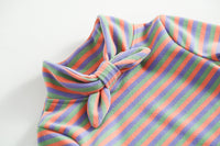 Load image into Gallery viewer, Baby Kid Girls Striped Bow Tops Wholesale 22051065
