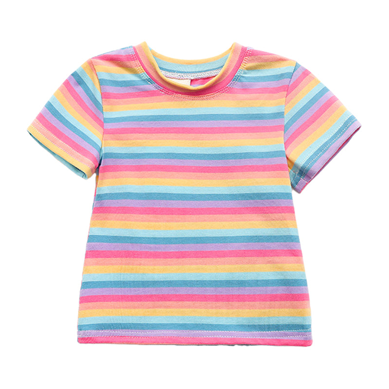 Baby Kid Girls Striped T-Shirts Wholesale 22051069