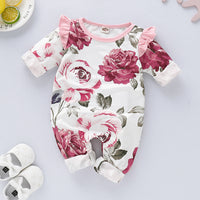 Load image into Gallery viewer, Baby Girls Flower Print Jumpsuits Wholesale 22051090
