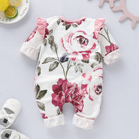 Load image into Gallery viewer, Baby Girls Flower Print Jumpsuits Wholesale 22051090
