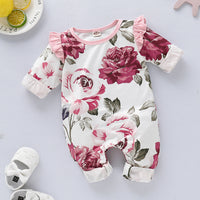 Load image into Gallery viewer, Baby Girls Flower Print Jumpsuits Wholesale 22051090
