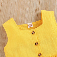 Load image into Gallery viewer, 3 Pieces Set Baby Kid Girls Solid Color Print Tops Flower Shorts And Bow Headwear Wholesale 22051091
