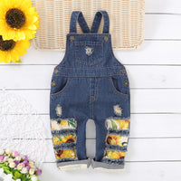 Load image into Gallery viewer, Baby Kid Girls Flower Ripped Print Jumpsuits Wholesale 22051094
