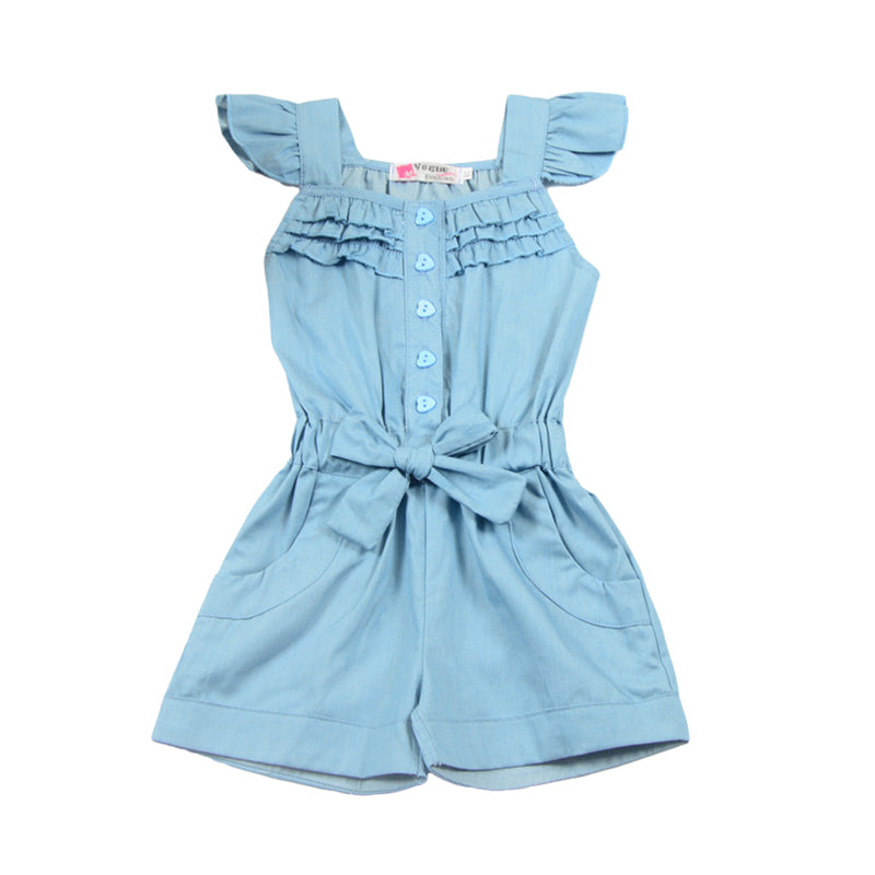 Baby Kid Girls Solid Color Rompers Wholesale 22051301