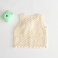 Load image into Gallery viewer, Baby Unisex Solid Color Crochet Vests Waistcoats Knitwear Wholesale 22051310

