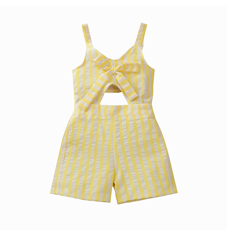 Baby Kid Girls Striped Rompers Wholesale 220513117