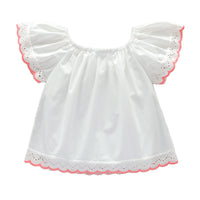 Load image into Gallery viewer, Baby Kid Girls Solid Color Embroidered Tops Wholesale 220513119
