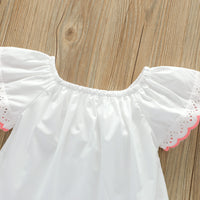 Load image into Gallery viewer, Baby Kid Girls Solid Color Embroidered Tops Wholesale 220513119
