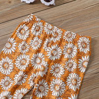 Load image into Gallery viewer, 2 Pieces Set Baby Kid Girls Solid Color Lace Print Tops And Flower Pants Wholesale 220513126
