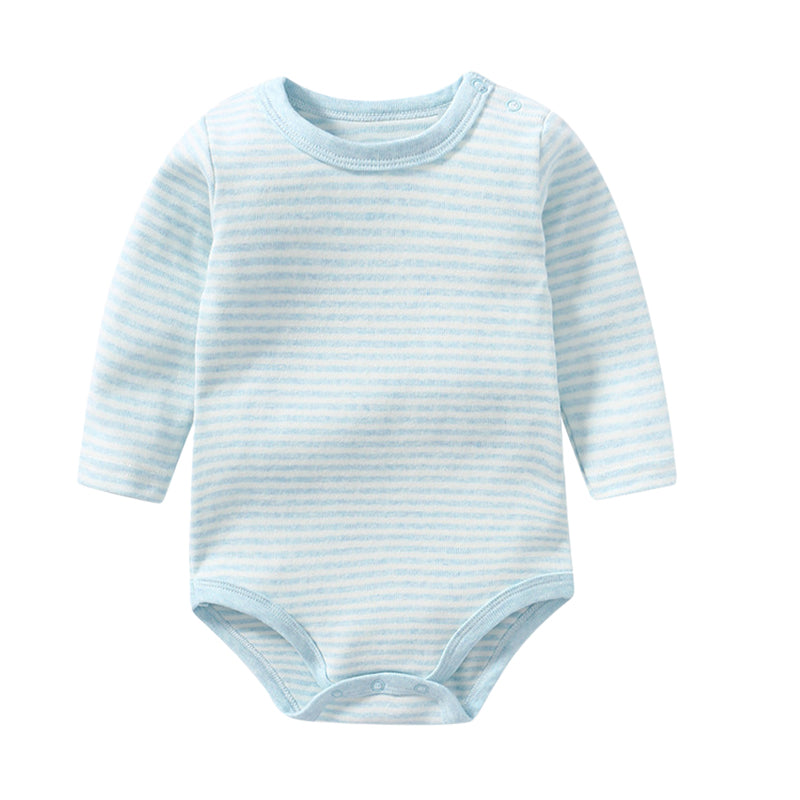 Baby Unisex Solid Color Striped Rompers Wholesale 220513147
