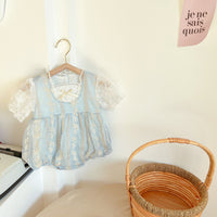 Load image into Gallery viewer, Baby Girls Flower Embroidered Rompers Wholesale 220513149
